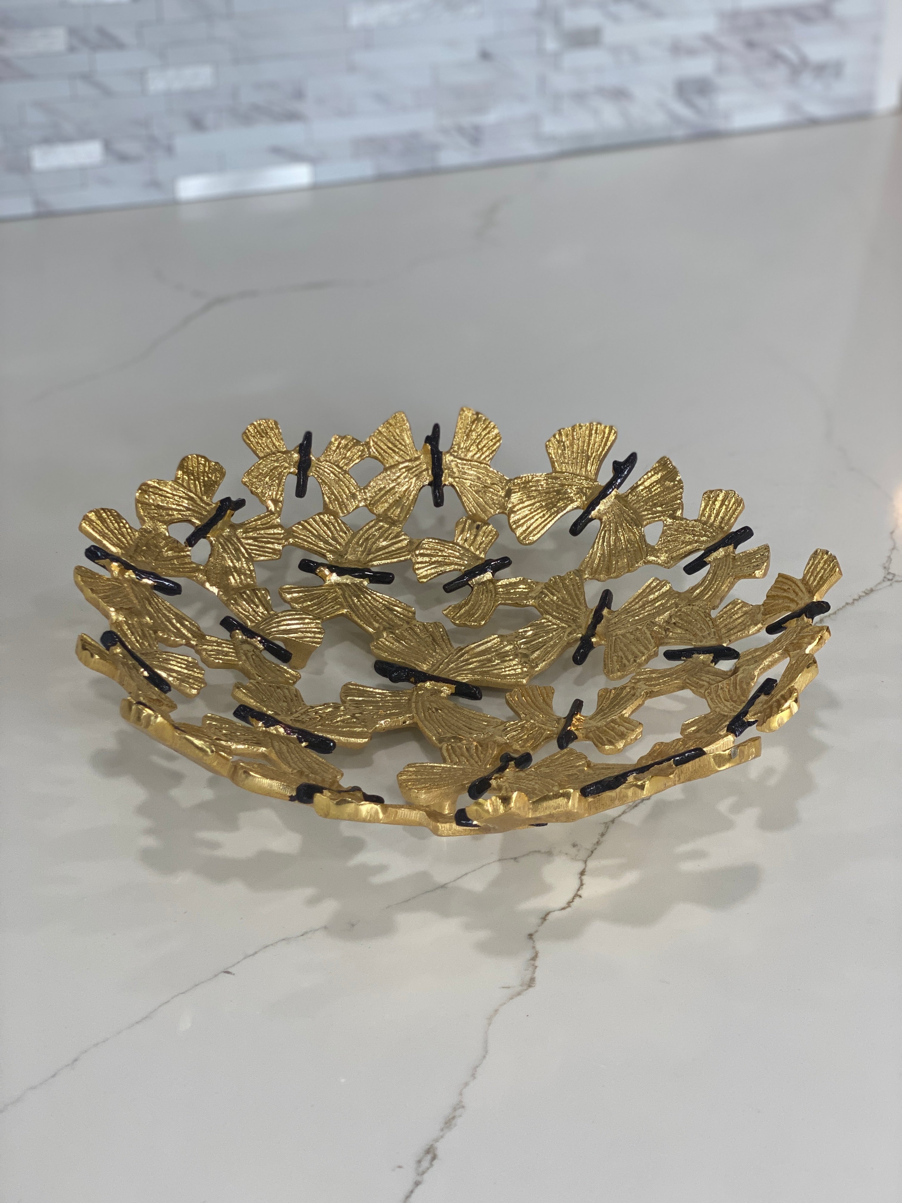 Gold Butterfly Basket