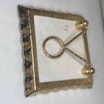 Gold Ruffle Marble Napkin Holder