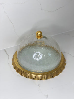 Gold Ruffle Cake Dome