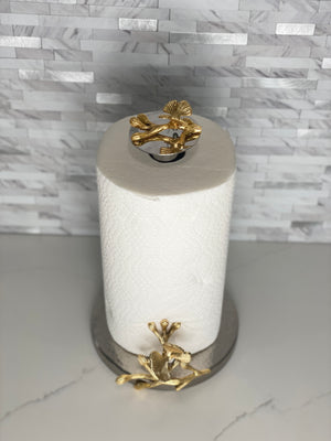 Gold Butterfly Paper Towel Holder