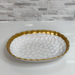 Gold Rim Oval Tray