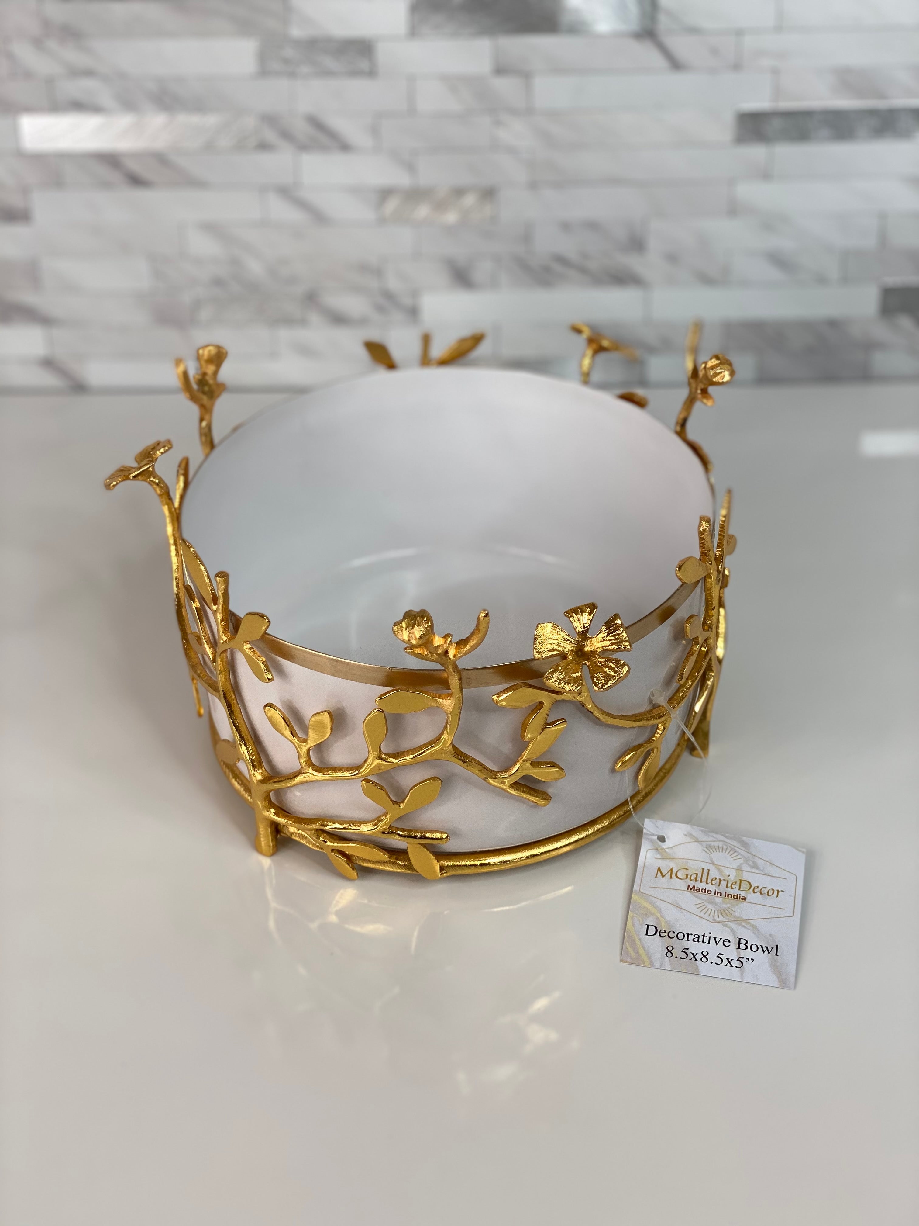 Gold Leaf Frame Bowl
