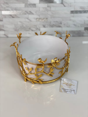 Gold Leaf Frame Bowl