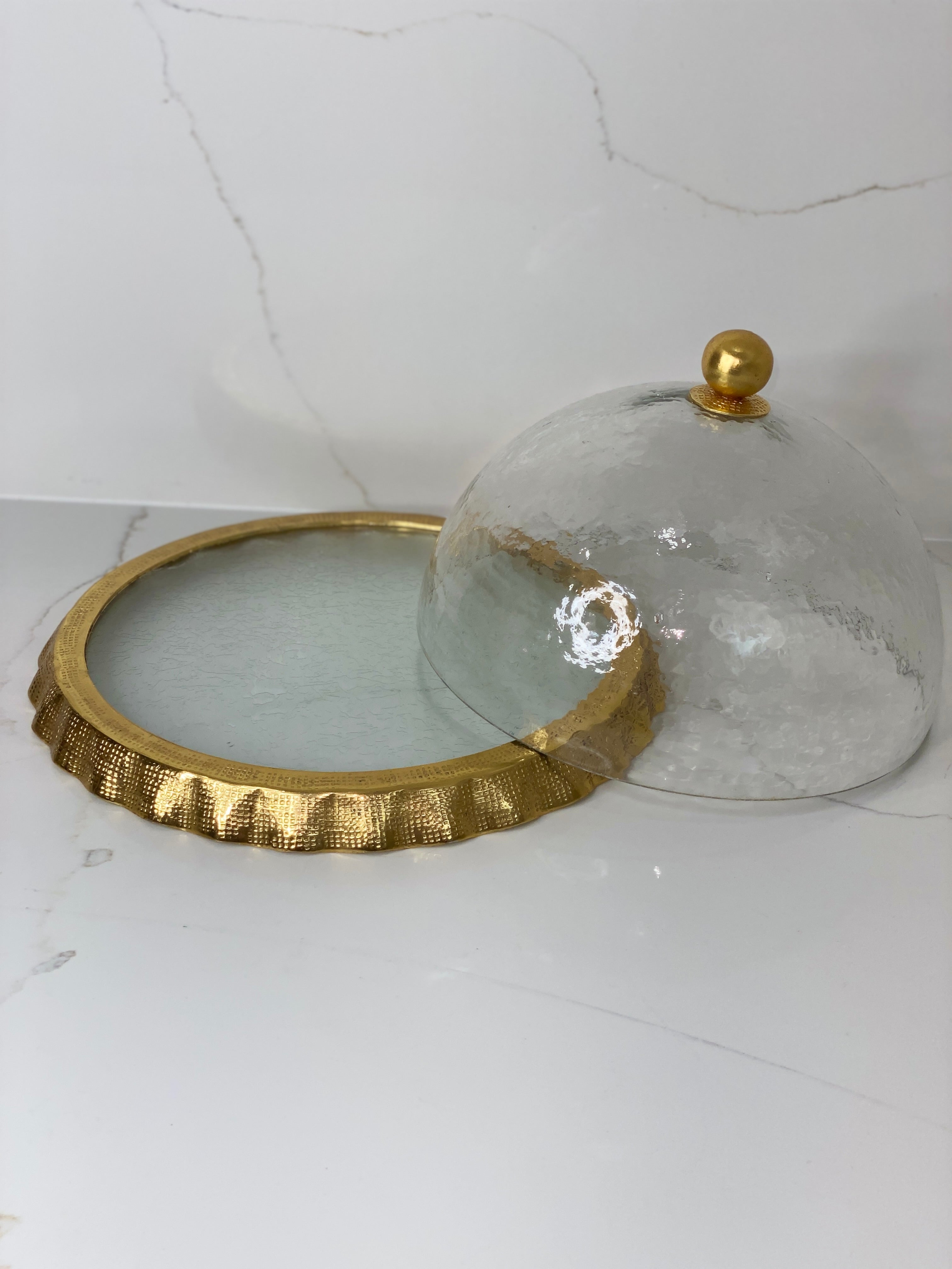 Gold Ruffle Cake Dome