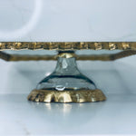 Gold Ruffle Cake Stand Square