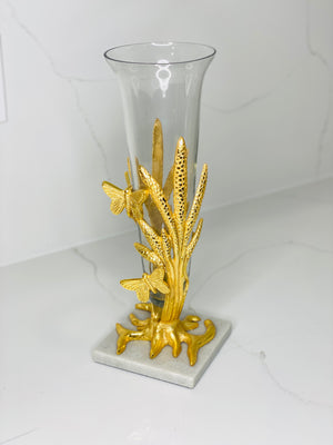 Gold Butterfly Vase