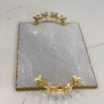 Gold Butterfly Marble Tray