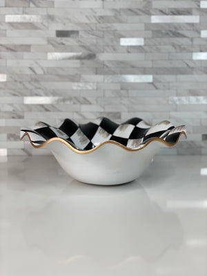 Checkered Fluted bowl