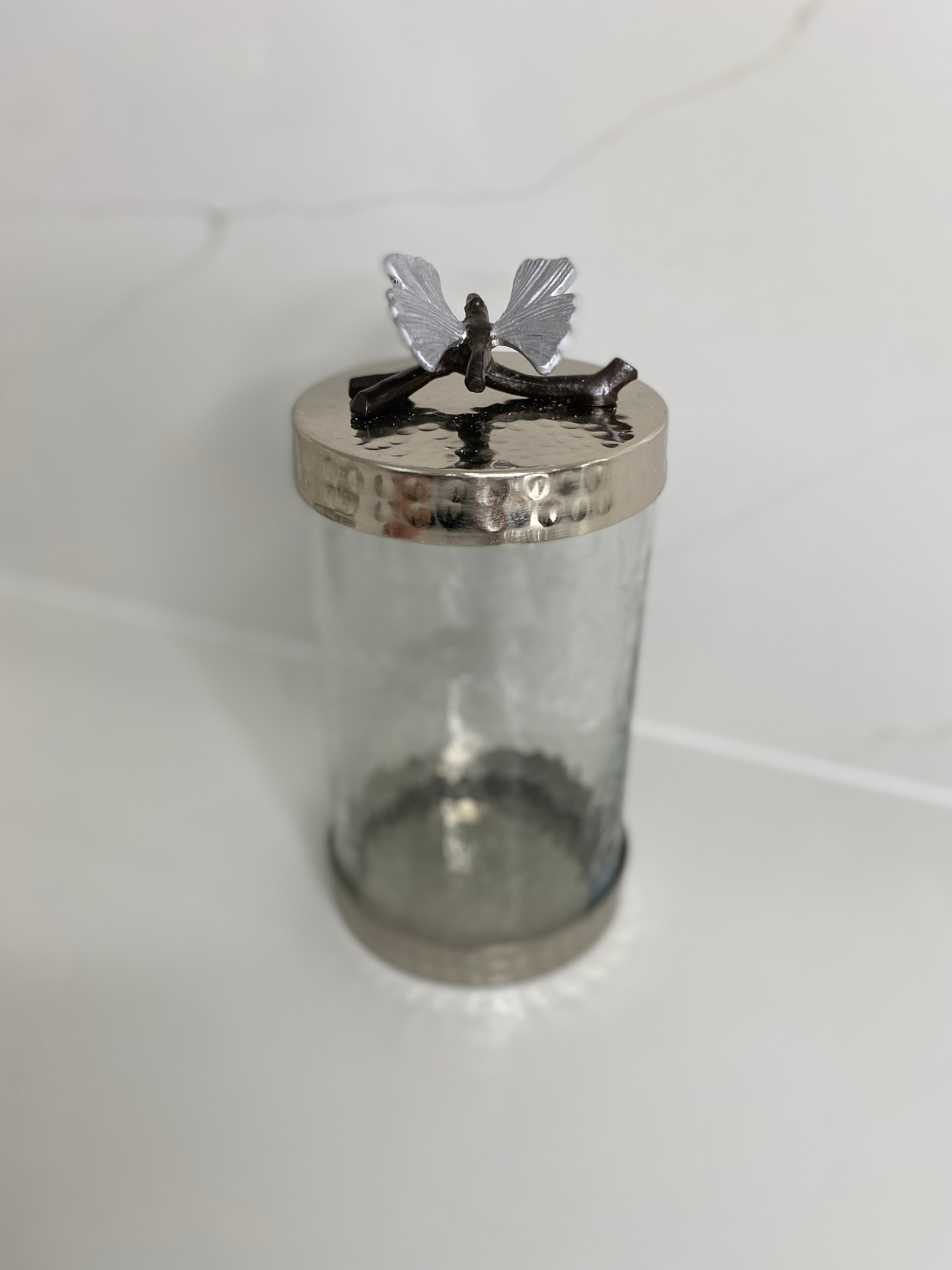 Silver Butterfly Canisters