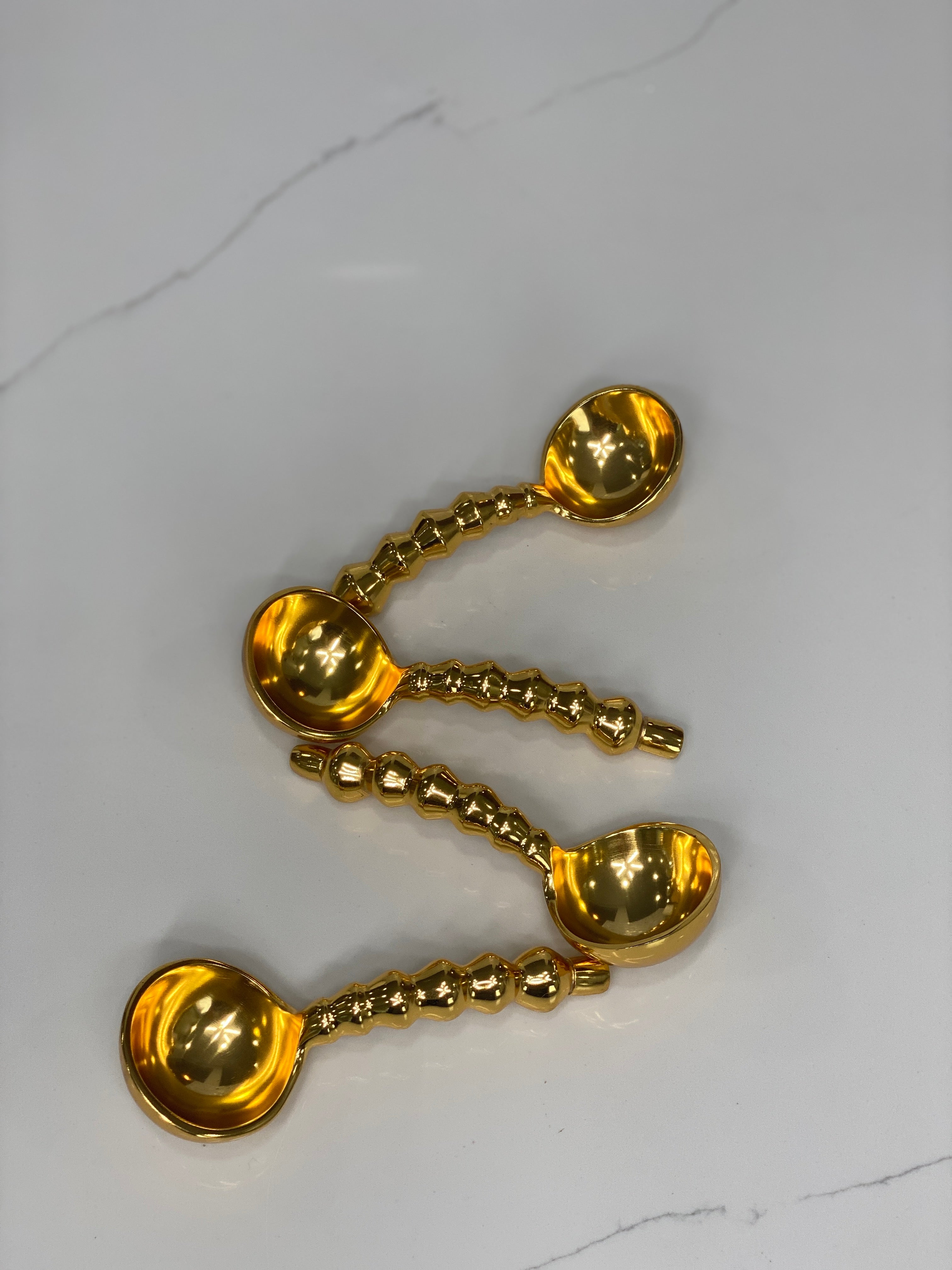 Gold Gilded Beaded Spoon