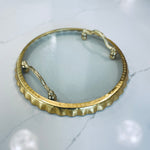 Gold Ruffle Hammered Glass Round Tray