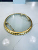 Gold Ruffle Hammered Glass Round Tray
