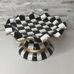 Checkered Fluted Cake Stand