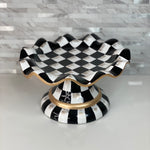 Checkered Fluted Cake Stand