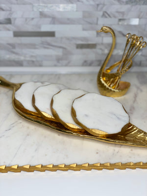 Gold Metal Leaf Tray