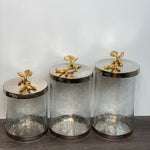 Gold Butterfly Canister
