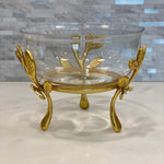 Butterfly Leaf Branch Bowl Gold