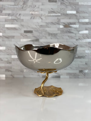 Silver and Gold Lotus bowl
