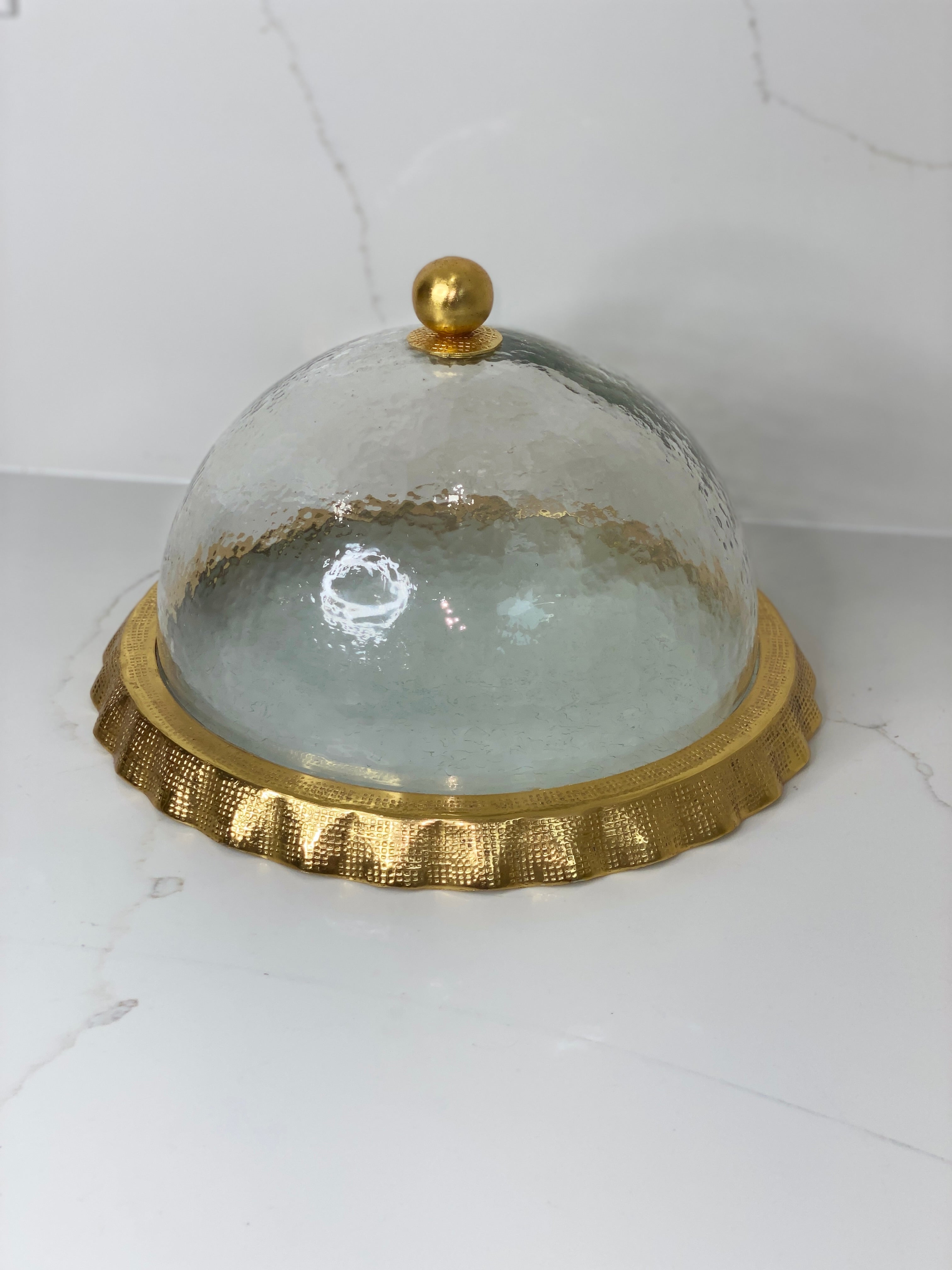 Gold Ruffle Cake Dome