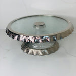 Silver Ruffle Cake Stand Round
