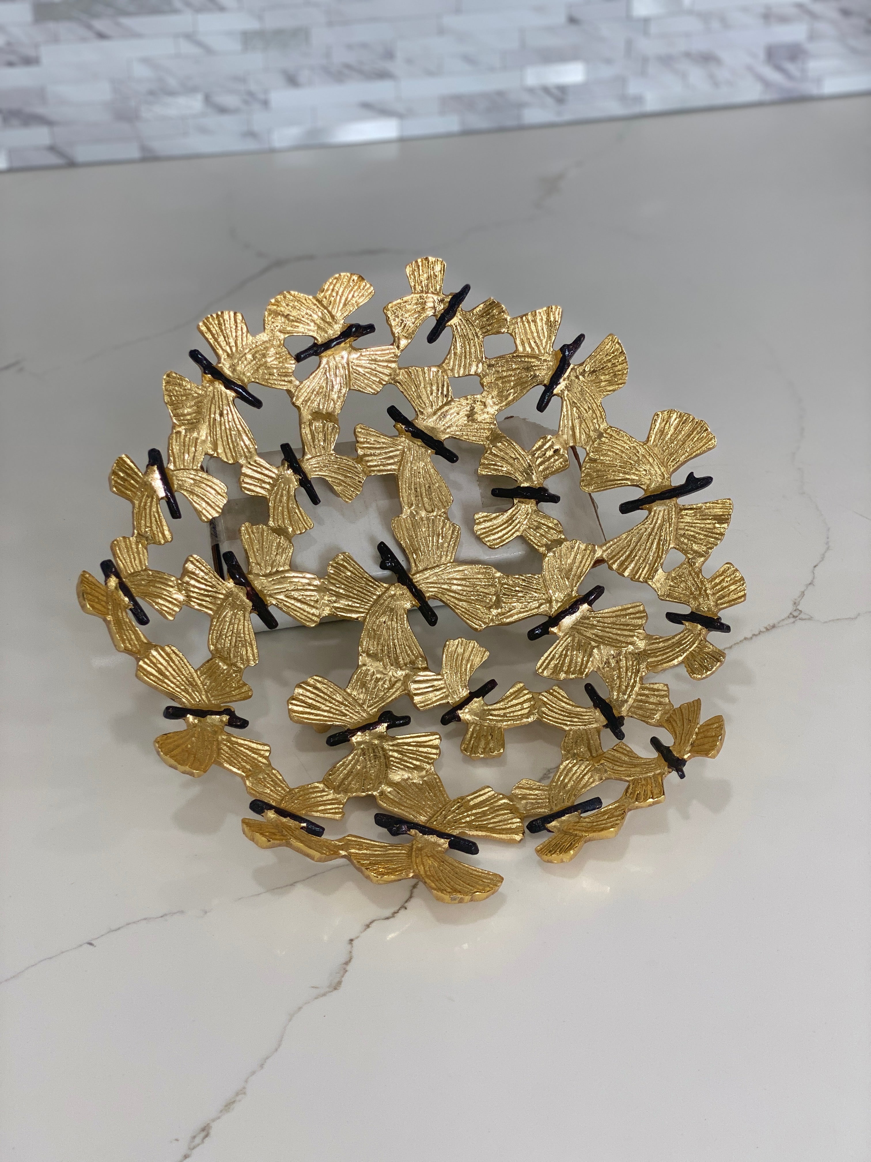 Gold Butterfly Basket