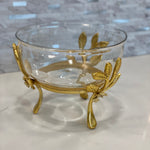 Butterfly Leaf Branch Bowl Gold