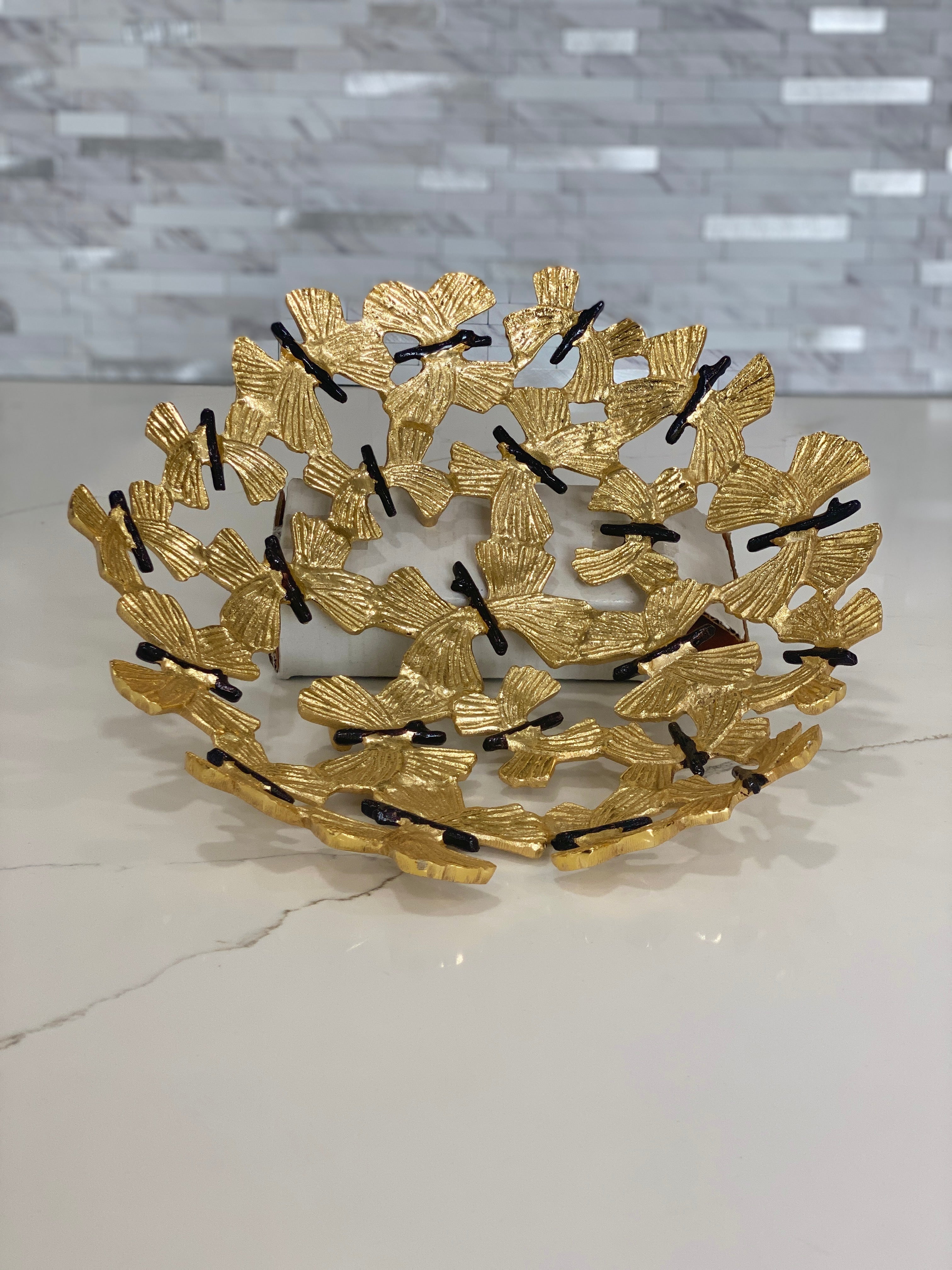 Gold Butterfly Basket