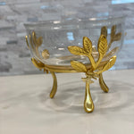 Butterfly Leaf Branch Bowl Gold