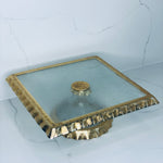 Gold Ruffle Cake Stand Square