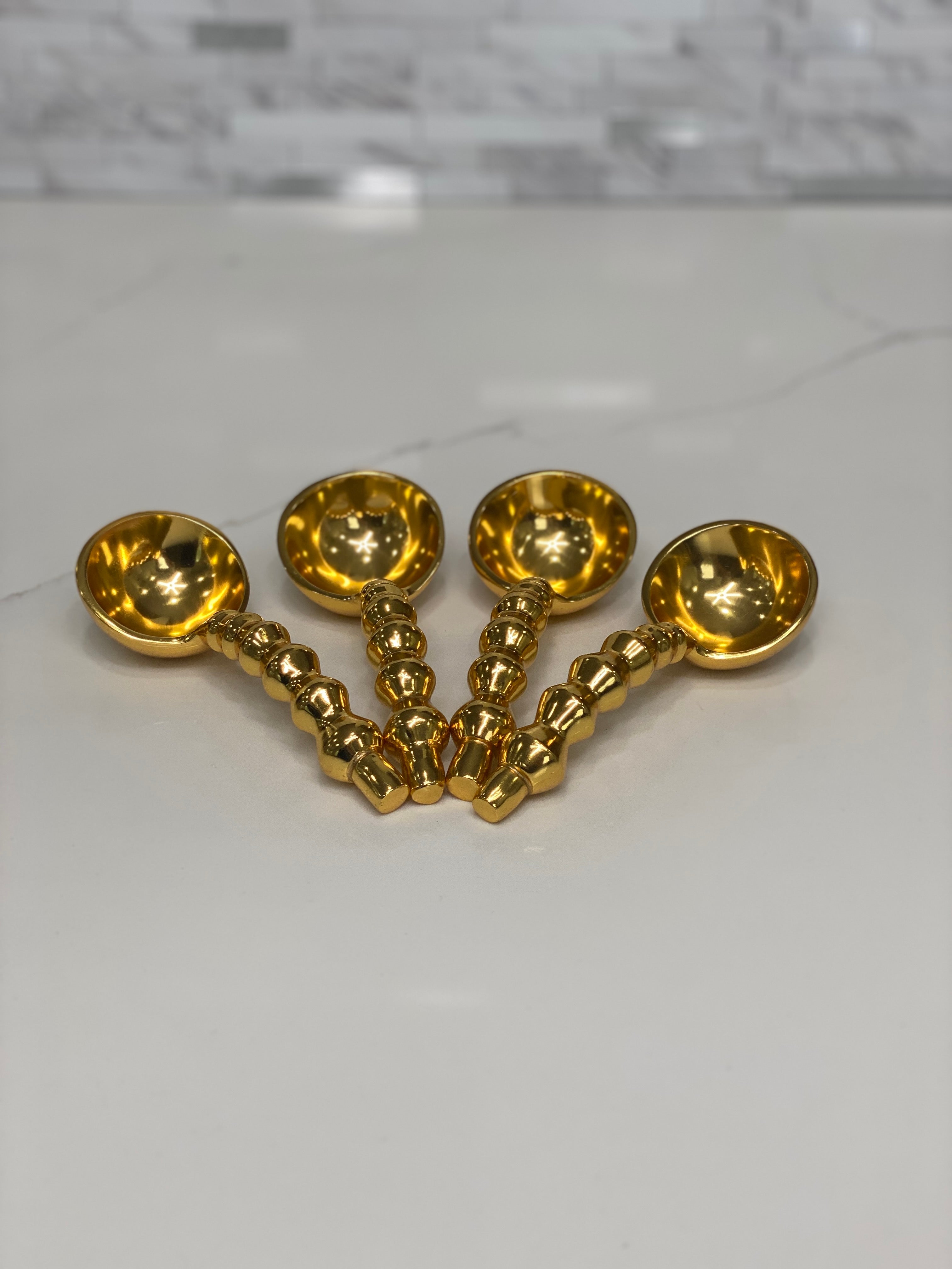 Gold Gilded Beaded Spoon