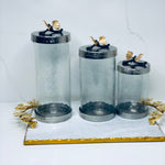 Butterfly Canisters Gold