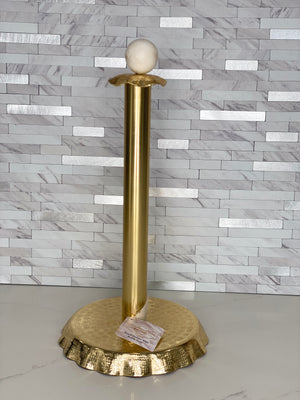 Gold Ruffle Paper Towel Holder