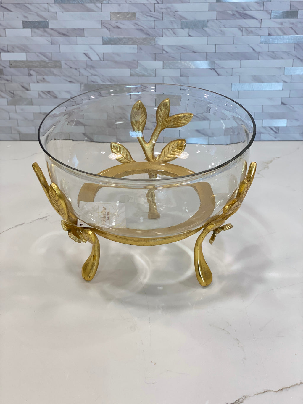 Butterfly Leaf Branch Bowl Gold