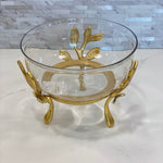 Butterfly Leaf Branch Bowl Gold