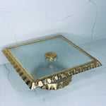 Gold Ruffle Cake Stand Square
