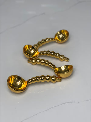 Gold Gilded Beaded Spoon