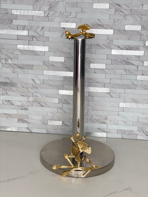 Gold Butterfly Paper Towel Holder