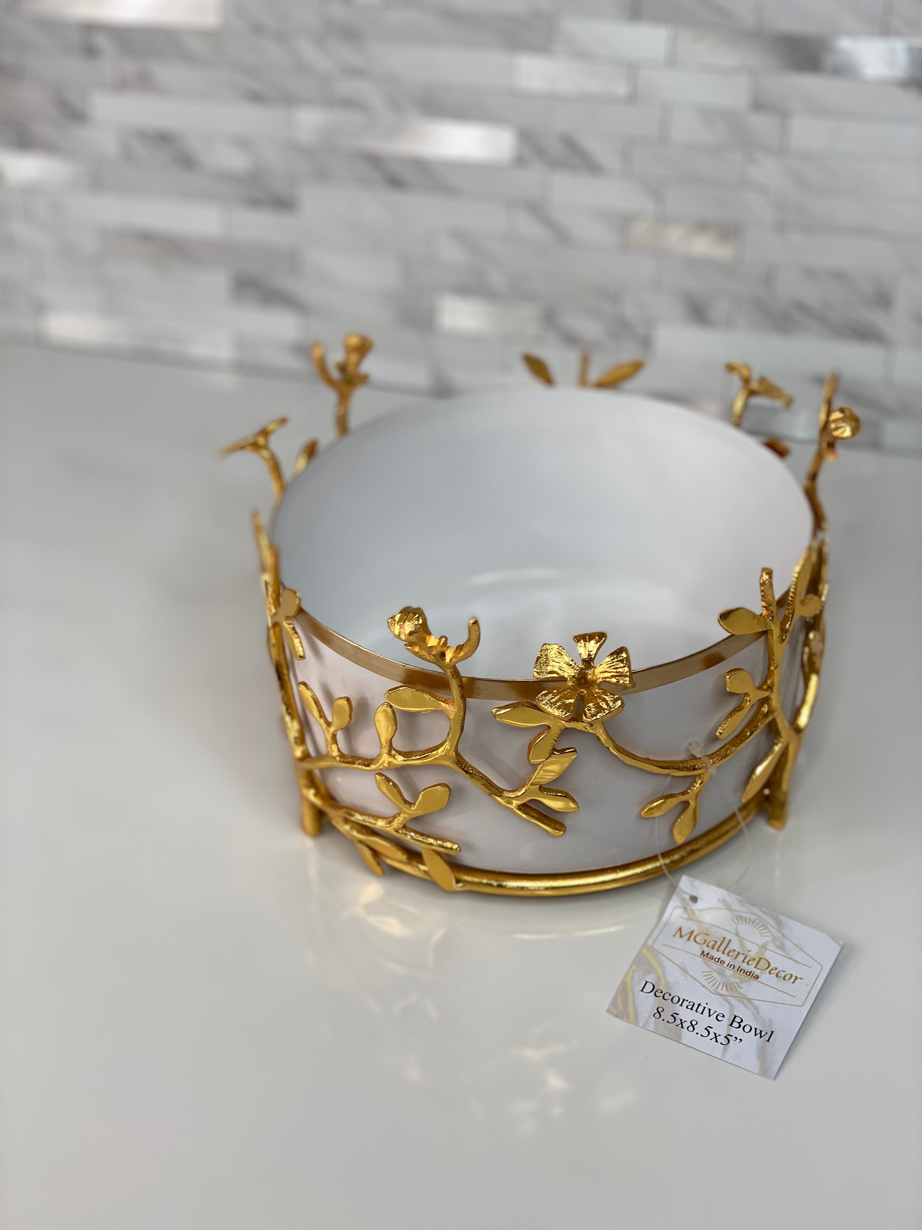 Gold Leaf Frame Bowl