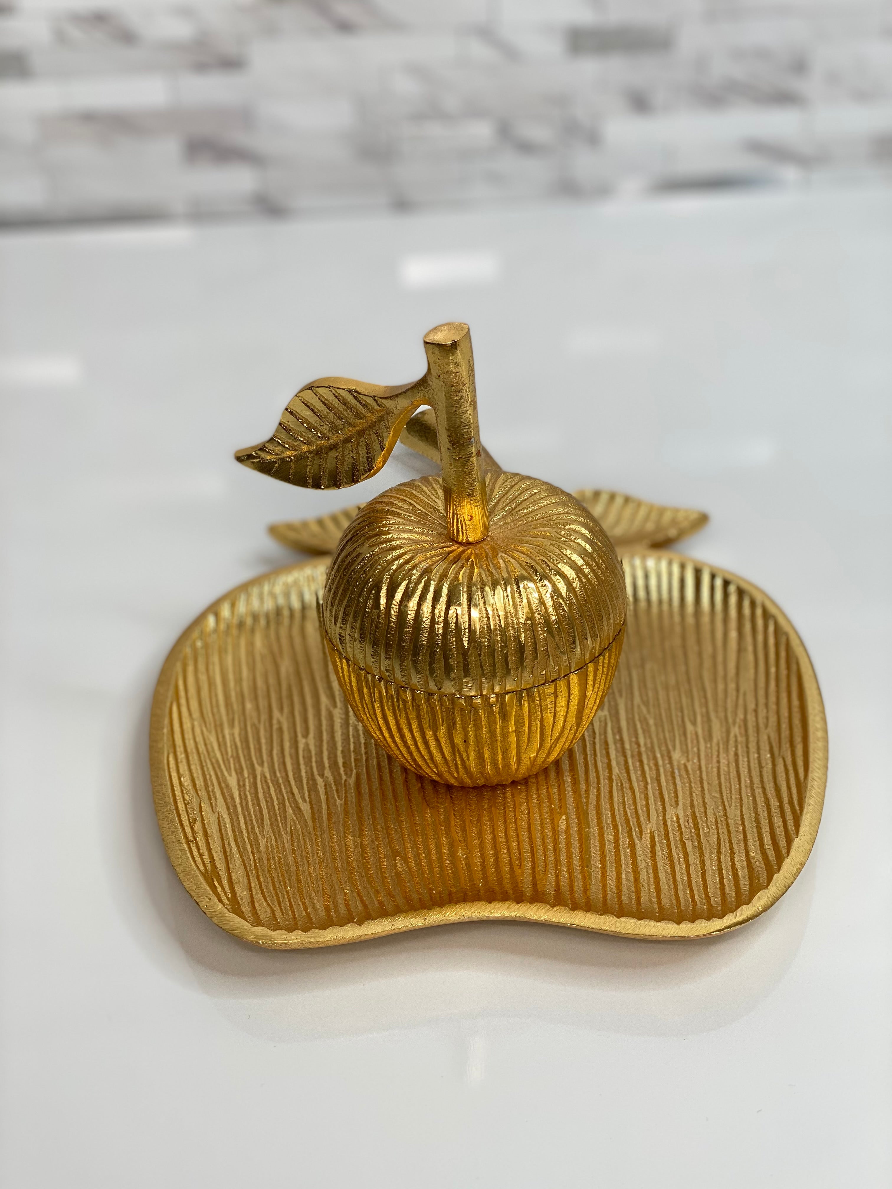 Gold Apple Tray