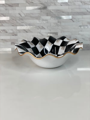 Checkered Fluted bowl