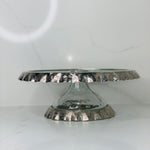 Silver Ruffle Cake Stand Round