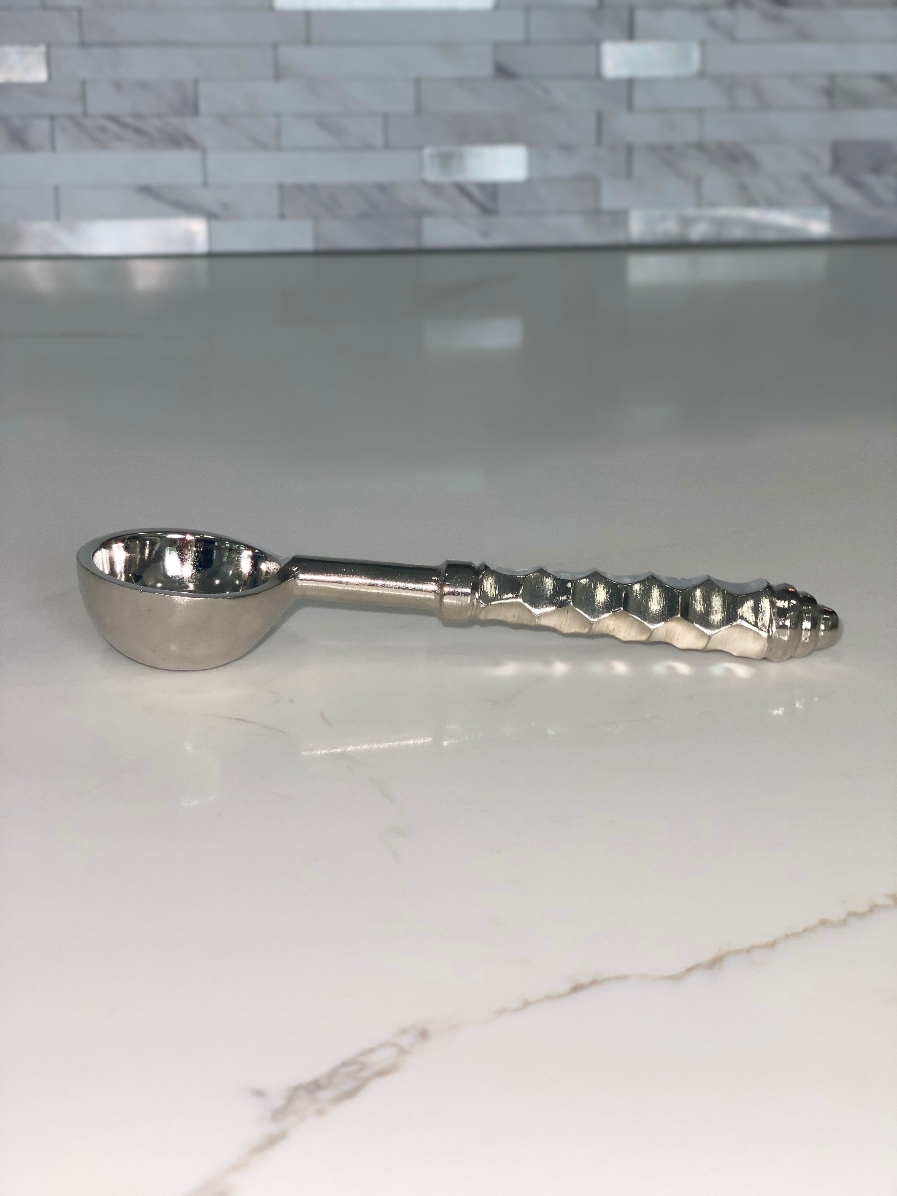 Silver hammered spoons