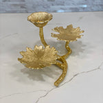 Trio Golden Leaf Votive