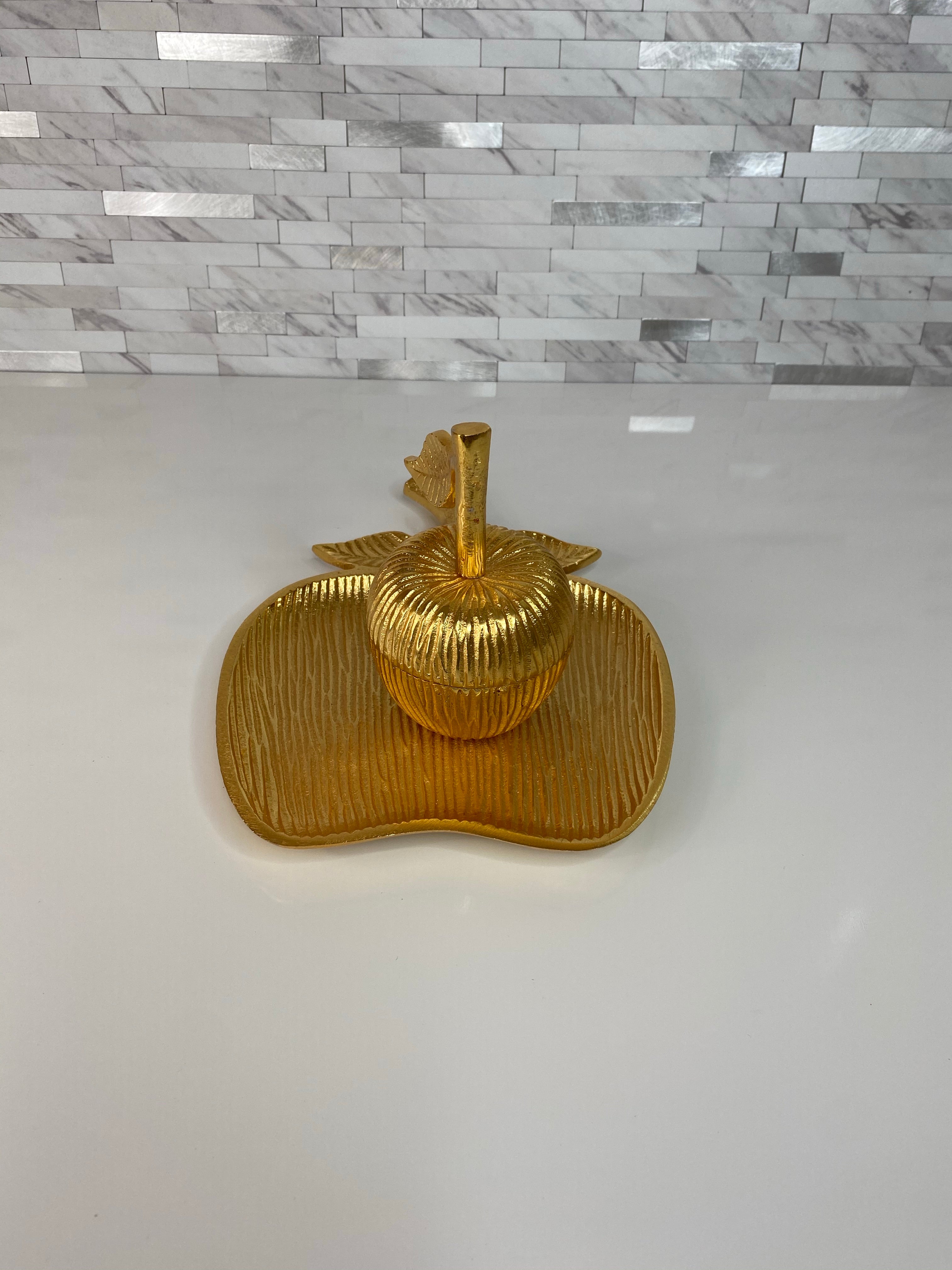 Gold Apple Tray