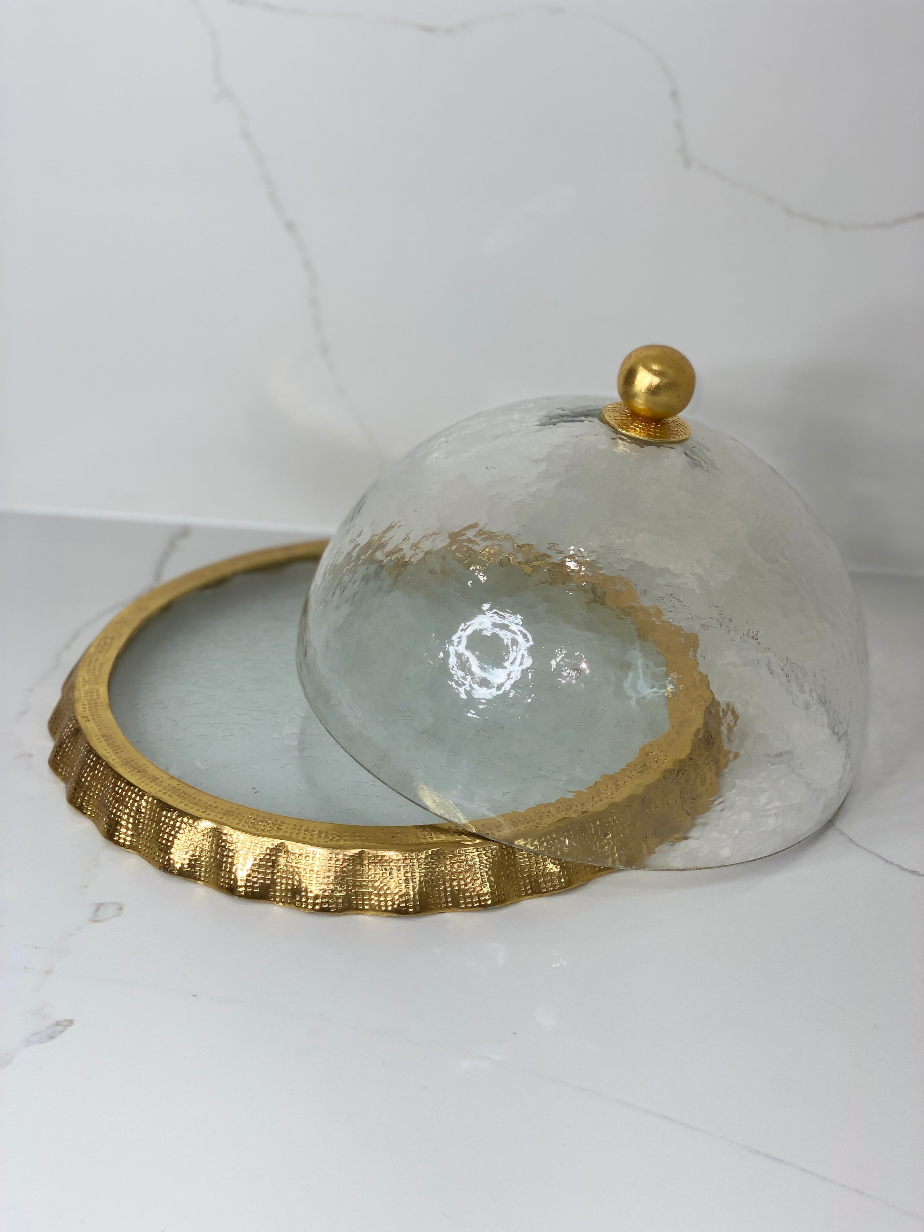 Gold Ruffle Cake Dome