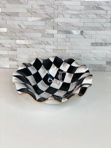 Checkered Fluted bowl