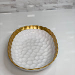 Gold Rim Oval Tray