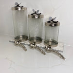 Silver Butterfly Canisters