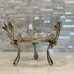 Butterfly Leaf Branch Bowl Silver